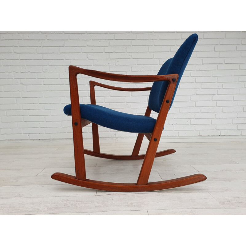 Vintage rocking chair teak wood Danish 1960