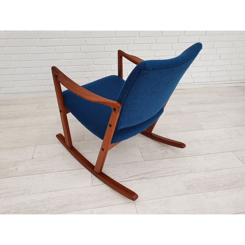 Vintage rocking chair teak wood Danish 1960