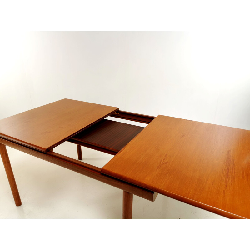 Vintage Design Teak Extending Dining Table Danish 1970