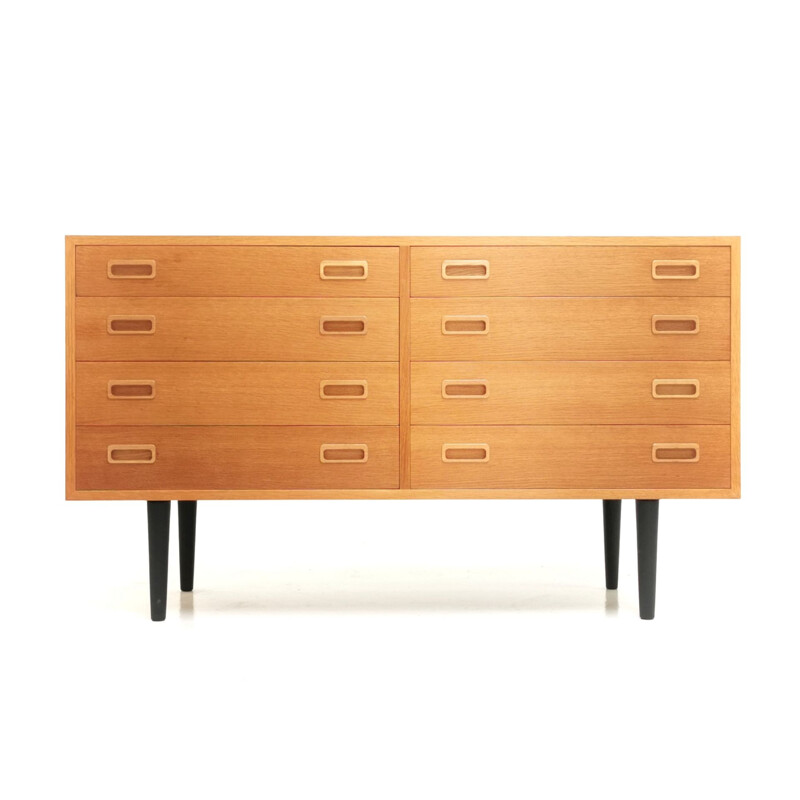 Vintage Oak Chest of Drawers by Hundevad Danish 1970