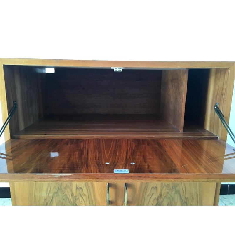 Vintage walnut bar cabinet 1950