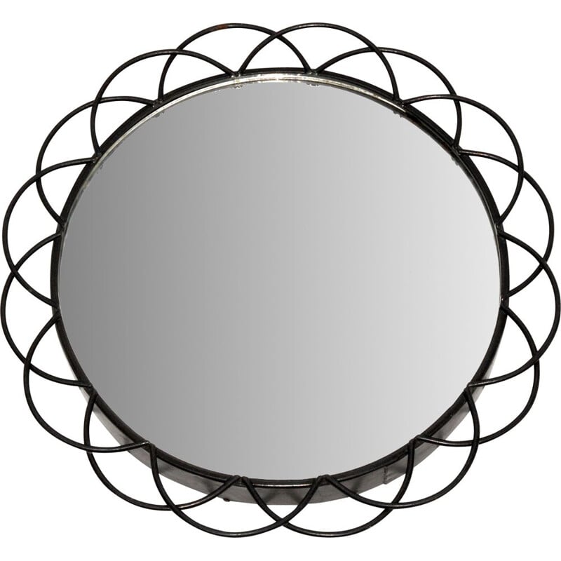 Vintage Round wall mirror, Denmark 1970