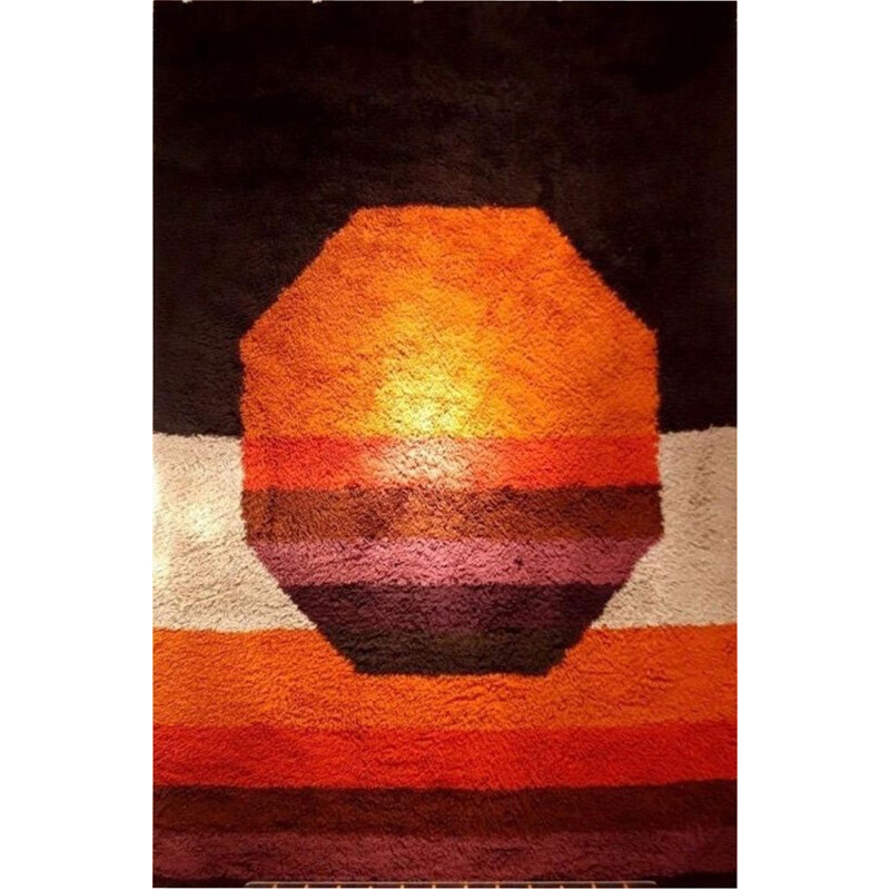 Vintage "Sunset" rug, Holland, 1970