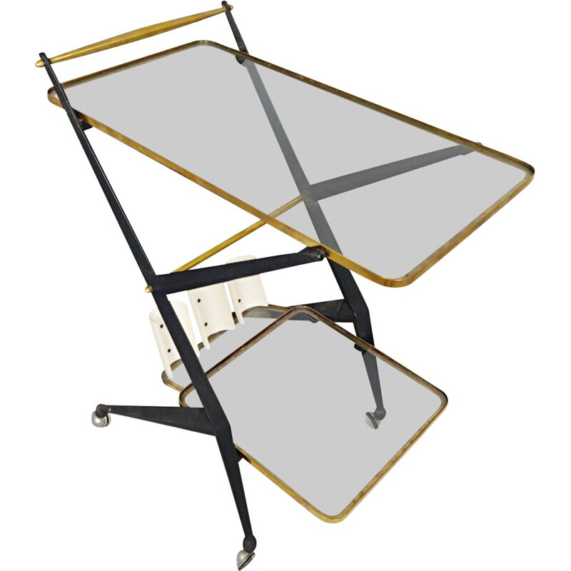 Vintage serving trolley by Angelo Ostuni Italy 1950