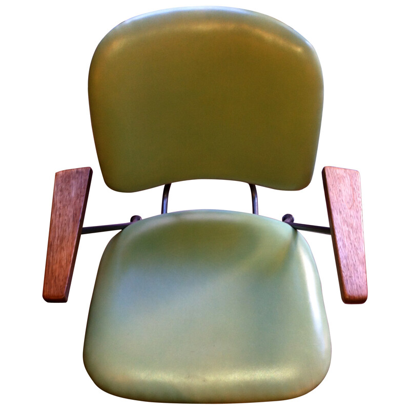 Pair of Kembo vintage chairs green colour, H.W. GISPEN - 1950s