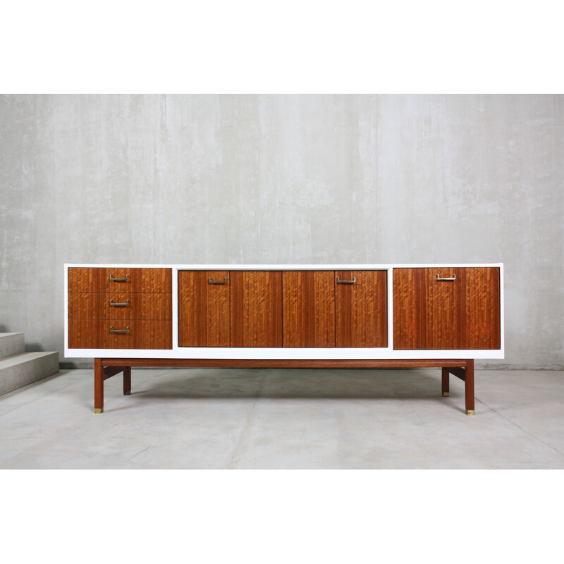 Vintage wooden and white lacquered Sideboard by G-Plan, 1960s
