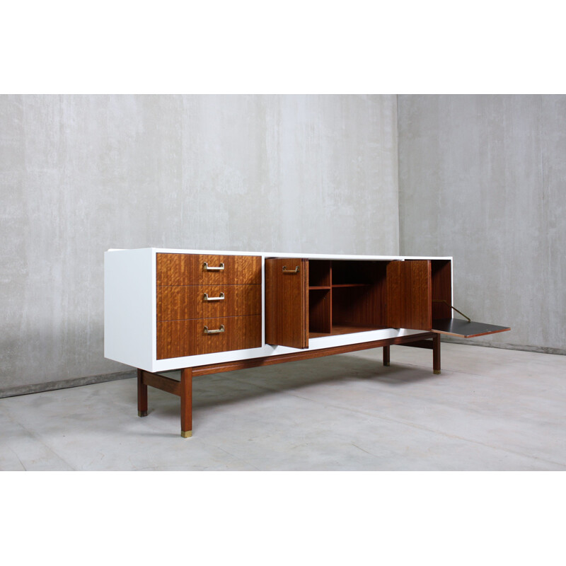 Vintage wooden and white lacquered Sideboard by G-Plan, 1960s