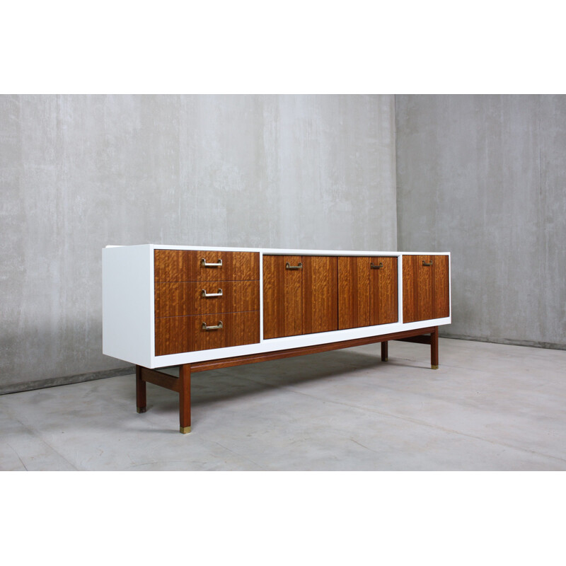 Vintage wooden and white lacquered Sideboard by G-Plan, 1960s