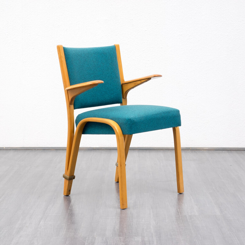 Armchair vintage turquoise STEINER - 1940s 