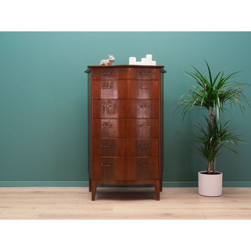 Vintage chest of drawers in mahogany by ØM Mobelfabrik 1970	