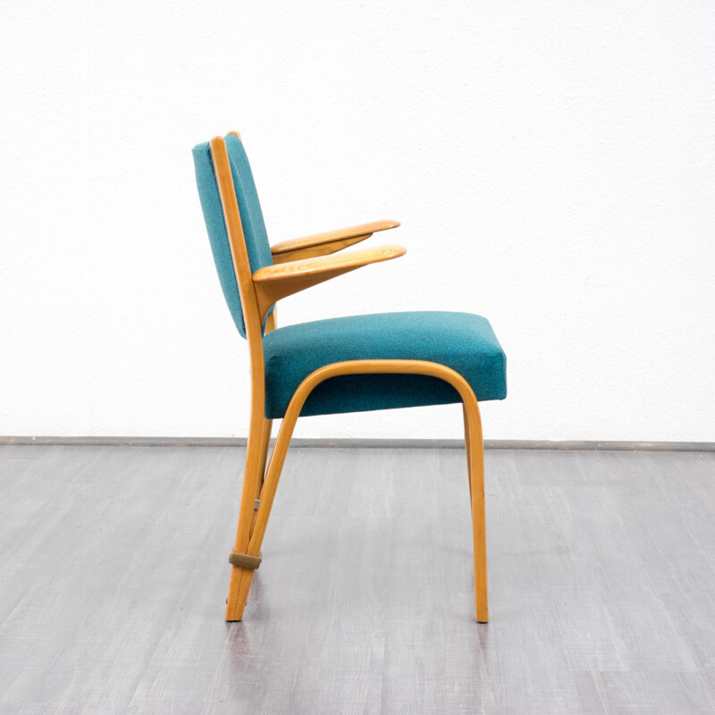 Armchair vintage turquoise STEINER - 1940s 