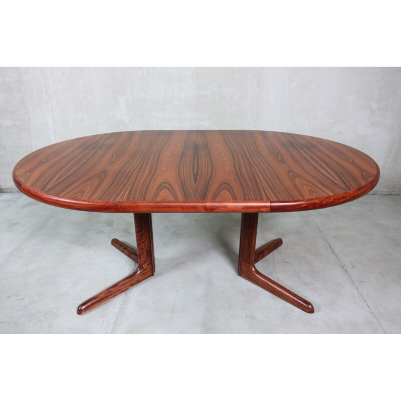 Table ronde danoise vintage en palissandre 1960