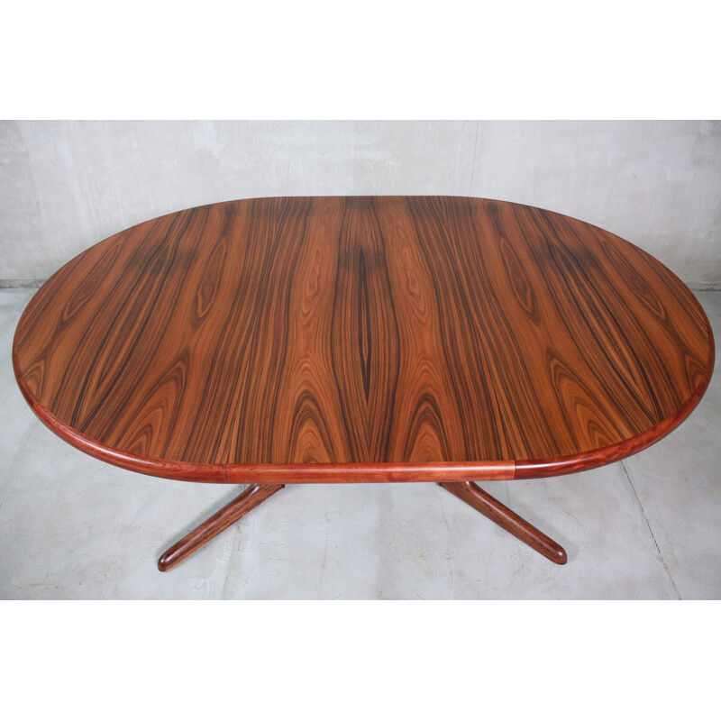 Table ronde danoise vintage en palissandre 1960