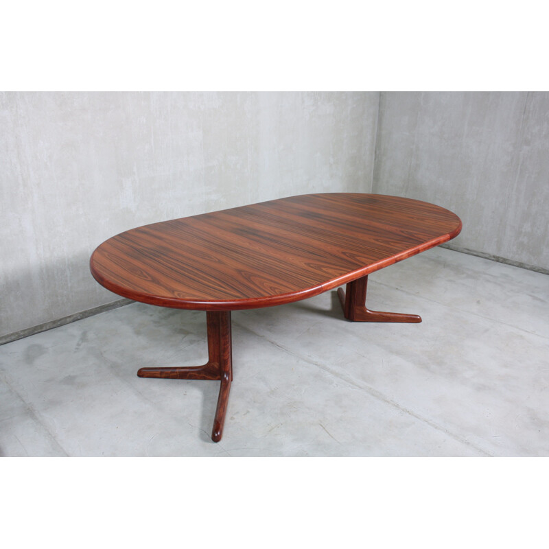 Table ronde danoise vintage en palissandre 1960