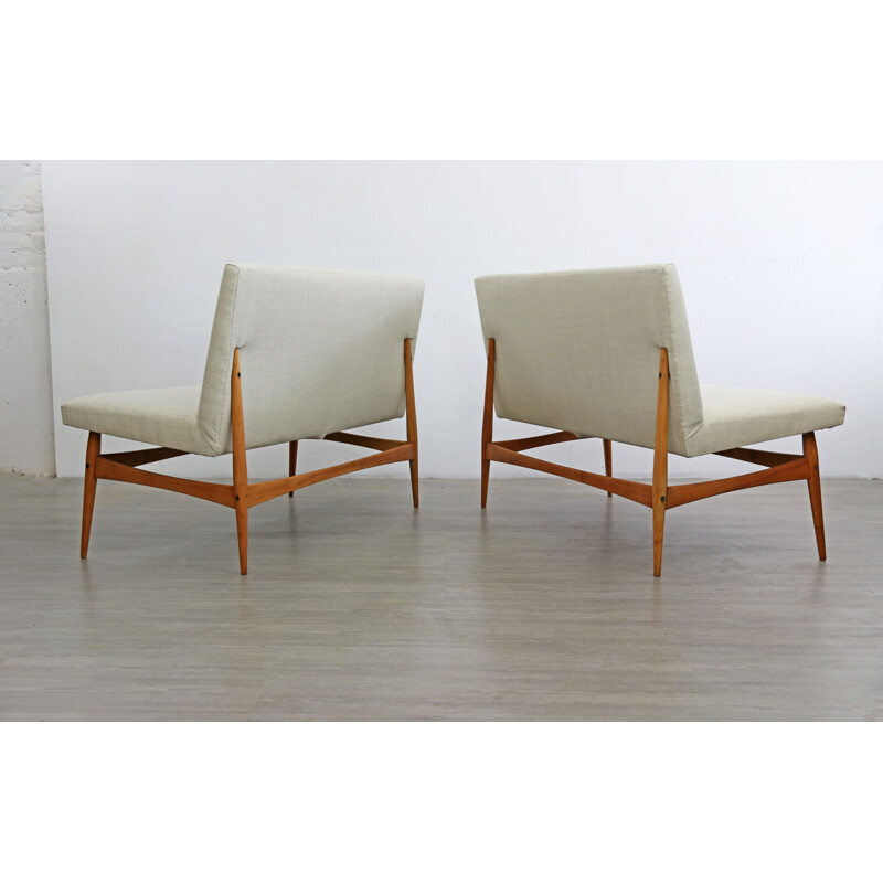 Pair of white vintage Danish Sofas 1960