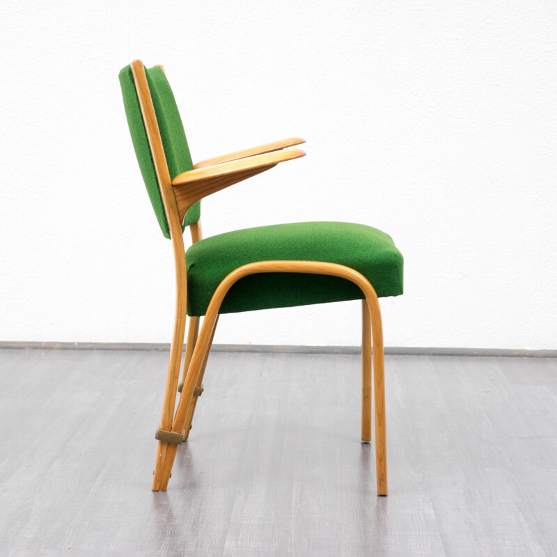 Green vintage armchair STEINER - 1940s 