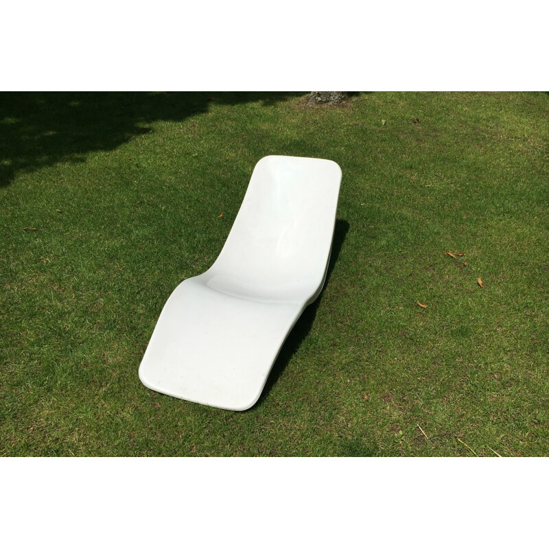 "Eurolax R1" chaise longue in fiber glass, Charles ZUBLENA - 1960s