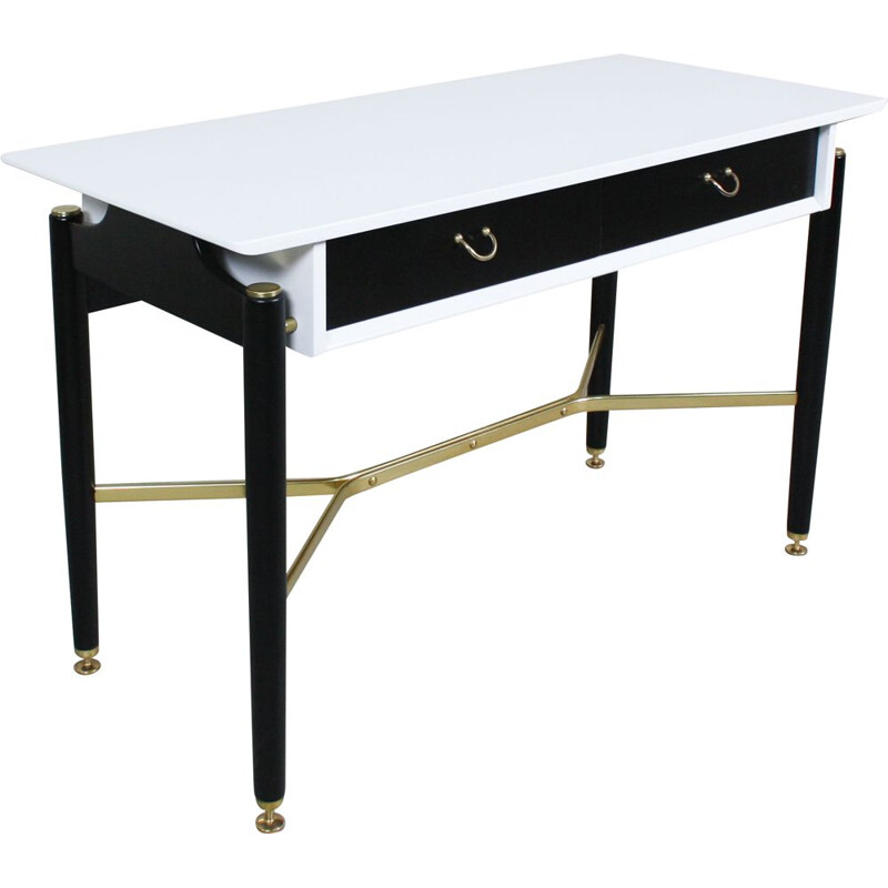 Table console Vintage noir et blanc 1950