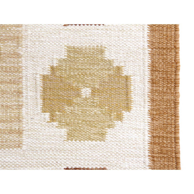 Skandinavischer Vintage-Teppich aus handgewebter Wolle aus Rolakan, Schweden