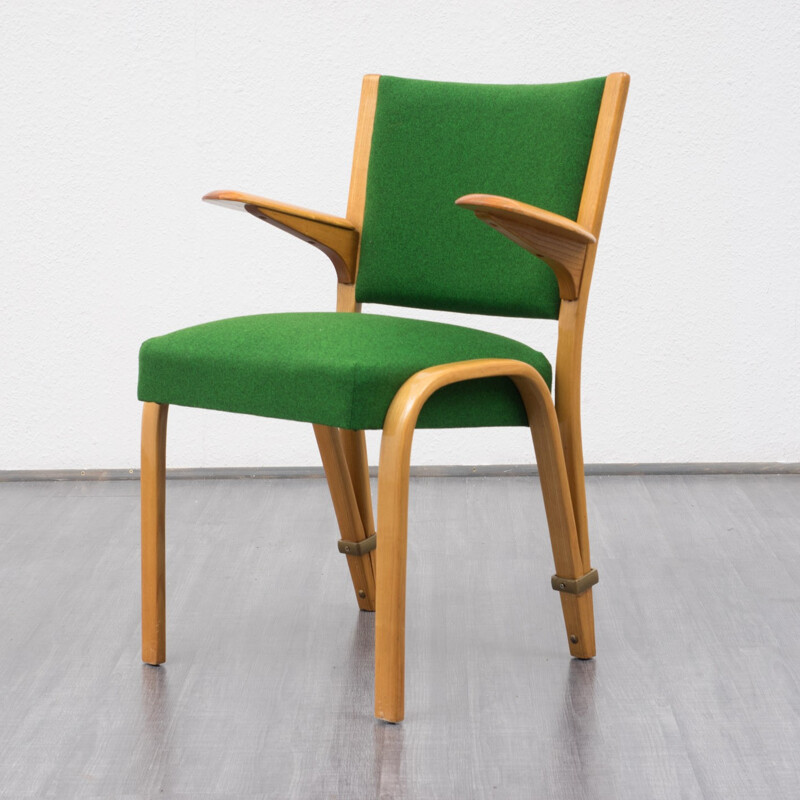 Green vintage armchair STEINER - 1940s 