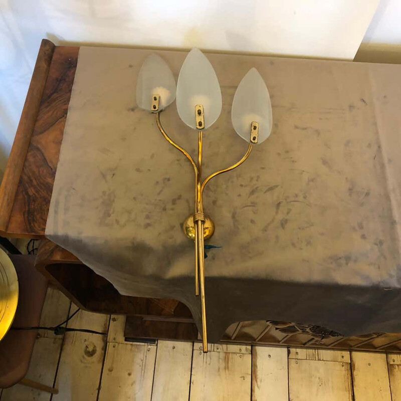 Set of four vintage modern  wall sconces 1950