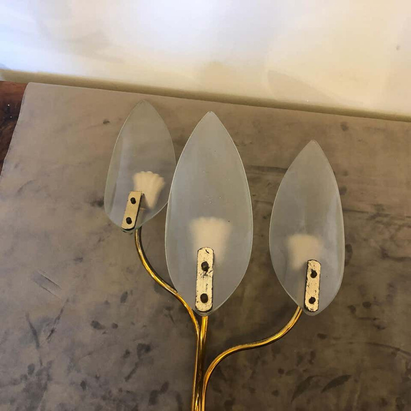 Set of four vintage modern  wall sconces 1950