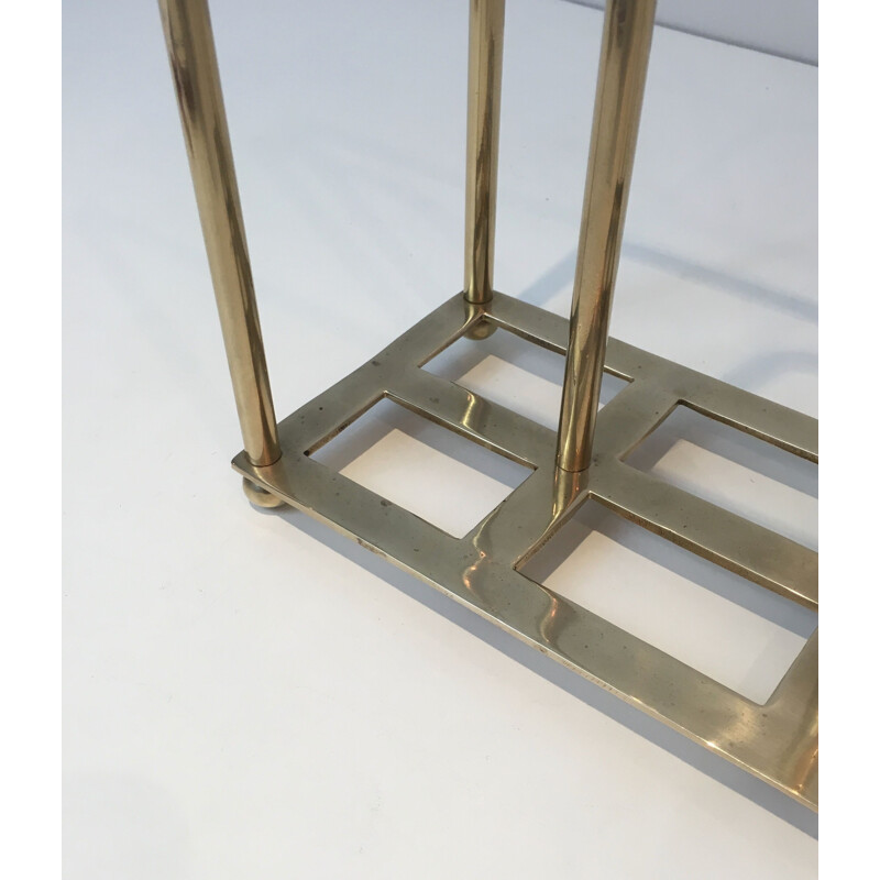 Vintage Brass Magazine Holder Modernist 1940