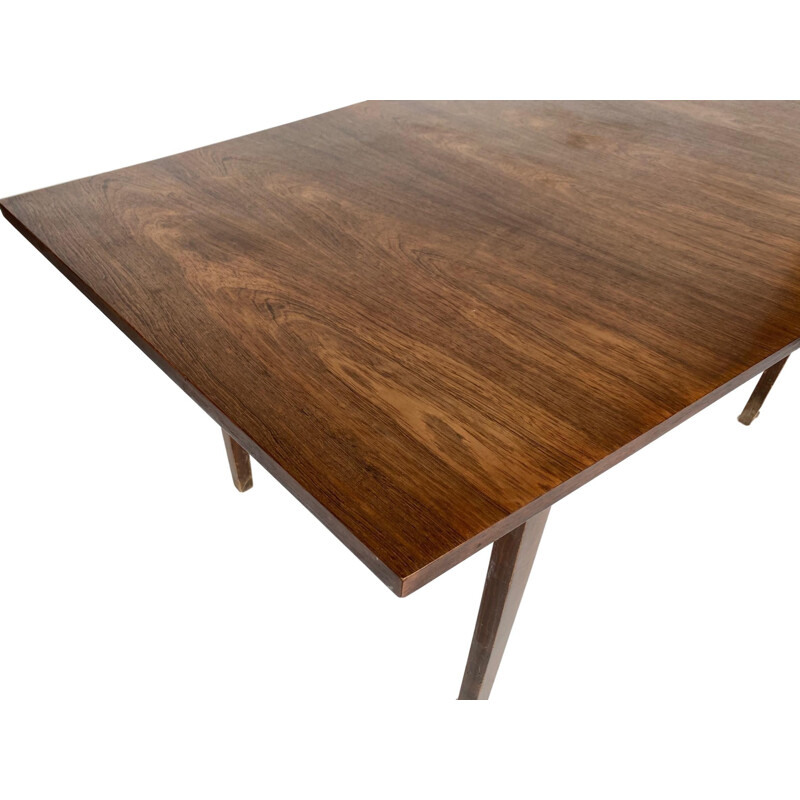 Vintage hexagonal rosewood dining table Scandinavian 1960