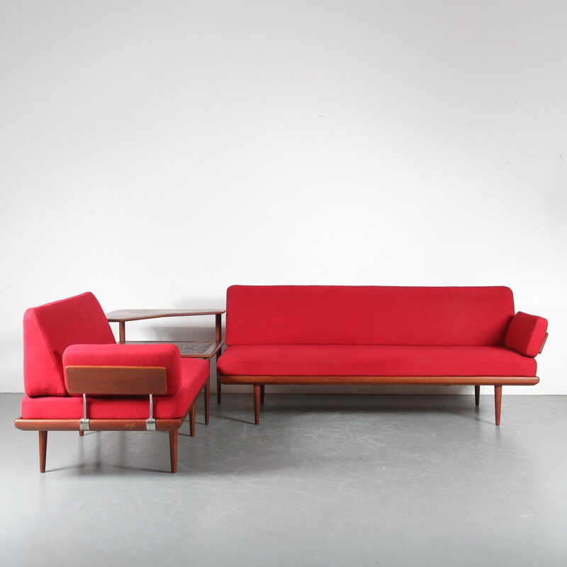 Vintage "Minerva" Corner Sofa by Peter Hvidt & Orla Molgaard Nielsen for France & Son, Denmark 1950