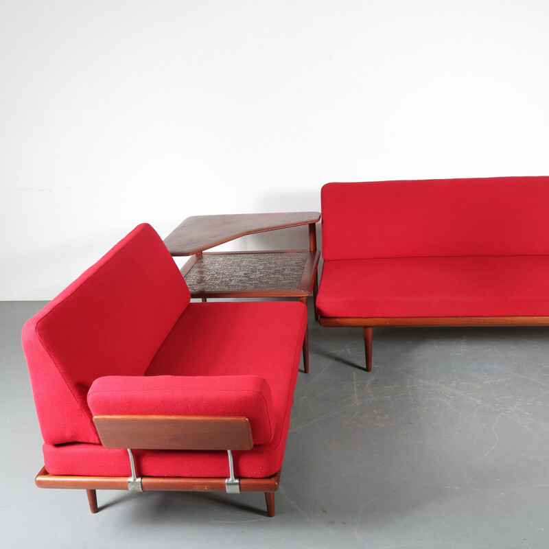 Vintage "Minerva" Corner Sofa by Peter Hvidt & Orla Molgaard Nielsen for France & Son, Denmark 1950