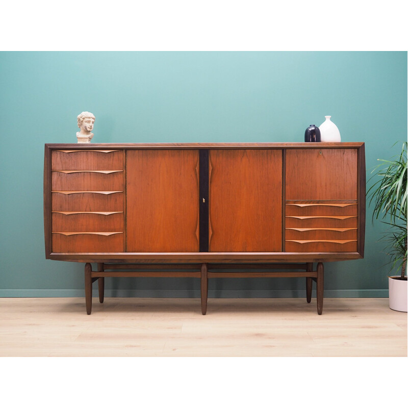 Vintage Highboard teak Denmark, 1970