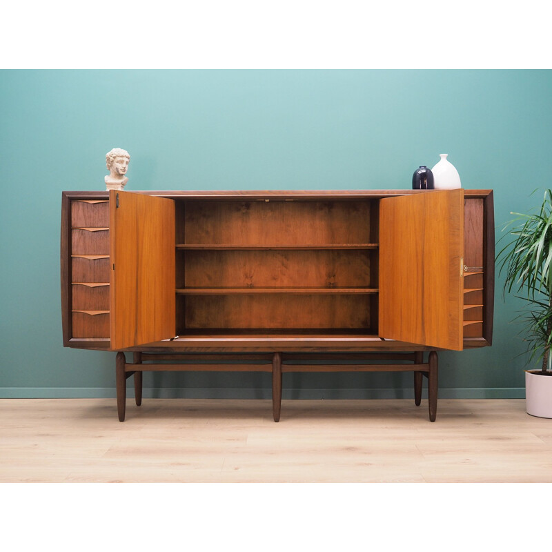 Vintage Highboard teak Denmark, 1970