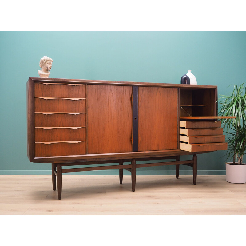 Vintage Highboard teak Denmark, 1970