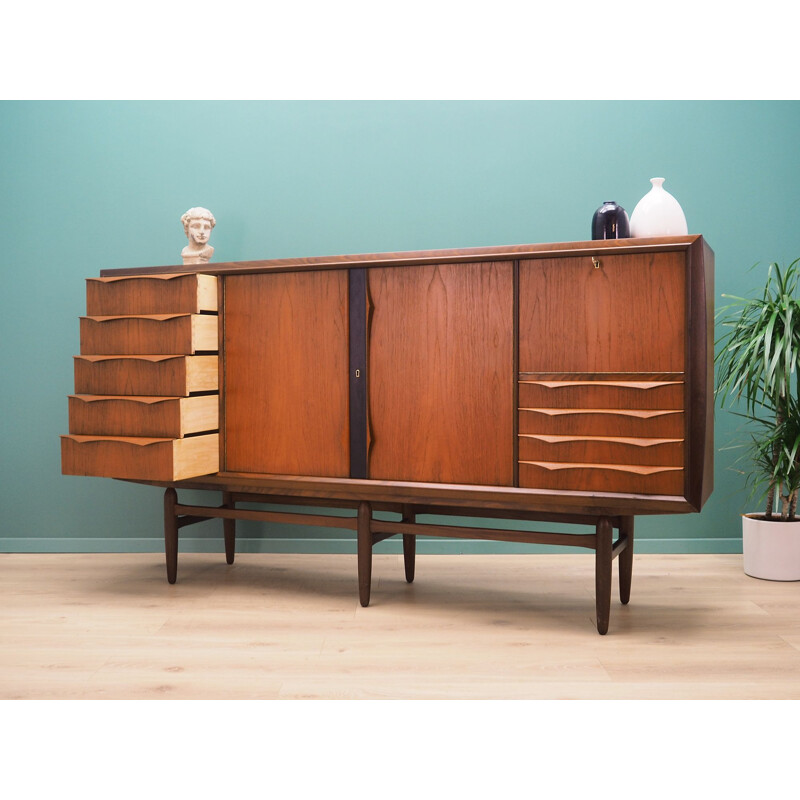 Vintage Highboard teak Denmark, 1970