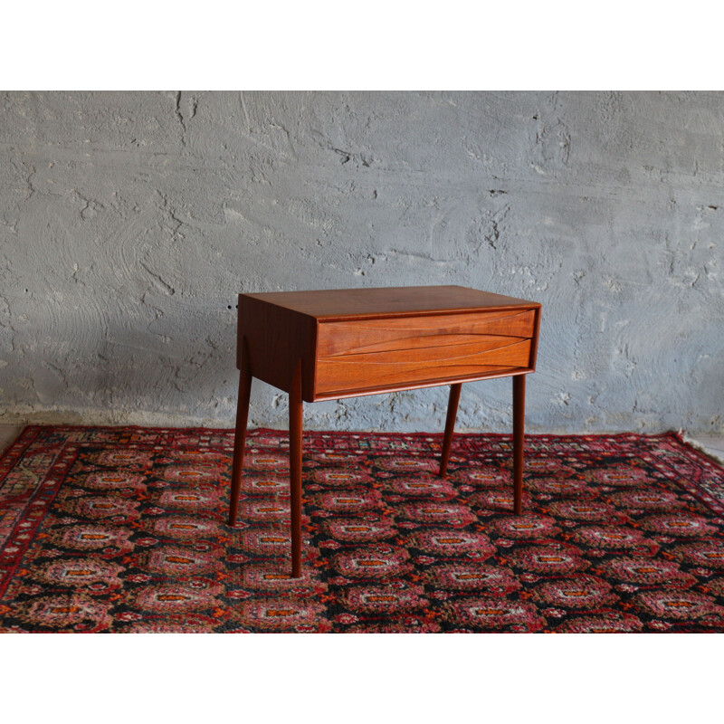 Mid Century Side Table with two drawers, Rimbert Sandholt for Glas & Trä 1960s
