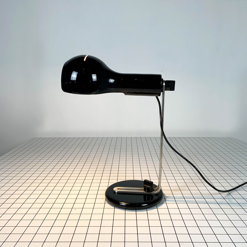 Vintage Flash Table Lamp by Joe Colombo for Oluce 1960s