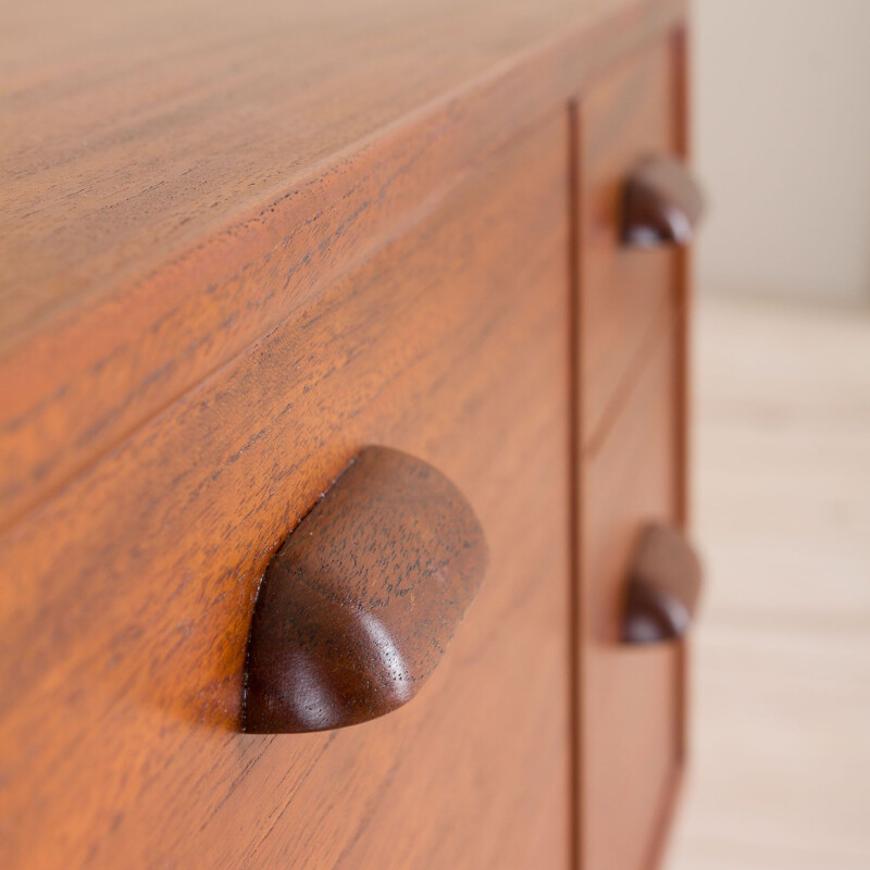 Vintage Teak Y-Leg Vanity with adjustable Mirror by Olholm Mobler Danish 1960s