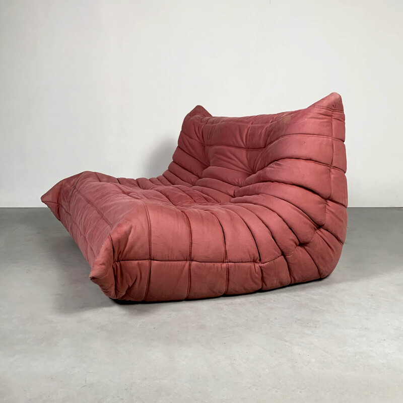 Vintage 2-Seater Pink Togo sofa by Michel Ducaroy for Ligne Roset, 1990s