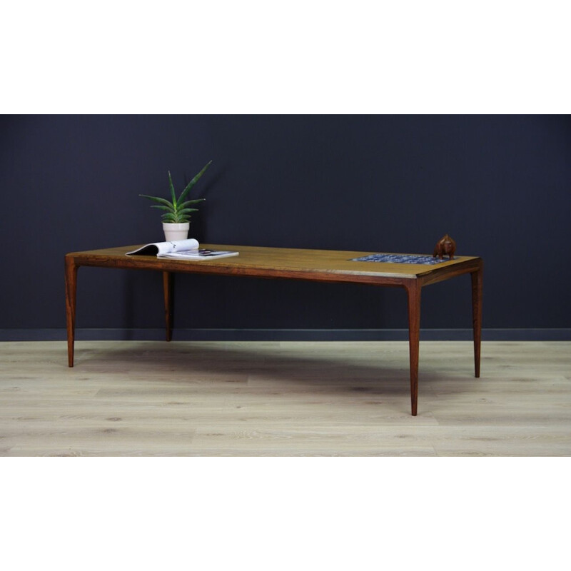 Vintage coffee table in rosewood by Johannes Andersen, Denmark 1960