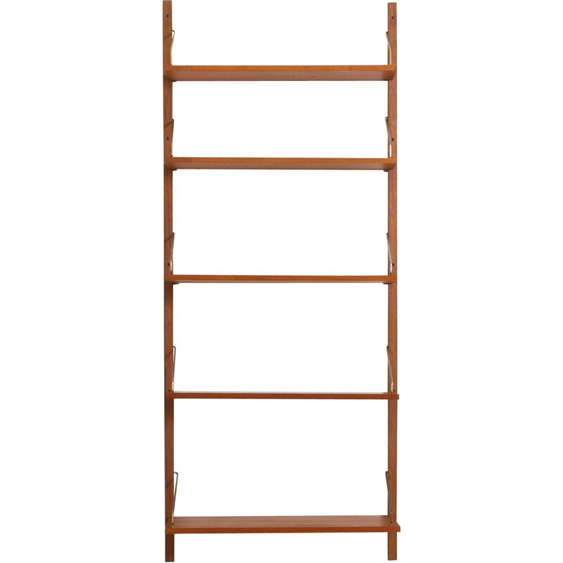 Vintage wall unit shelving with 5 shelves,Poul Cadovius Denmark, 1960s