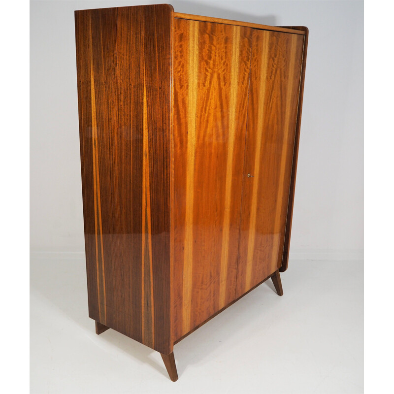  Vintage Walnut Wardrobe by Tatra, 1970 