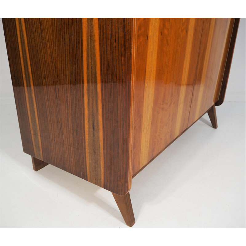  Vintage Walnut Wardrobe by Tatra, 1970 