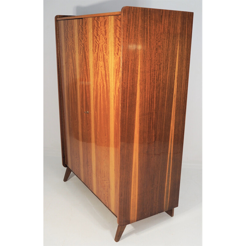  Vintage Walnut Wardrobe by Tatra, 1970 