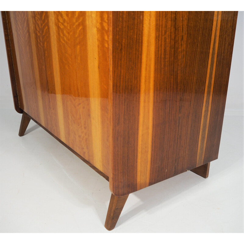  Vintage Walnut Wardrobe by Tatra, 1970 