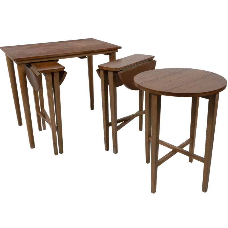 Vintage nesting tables by Poul Hundevad for Novy Domov