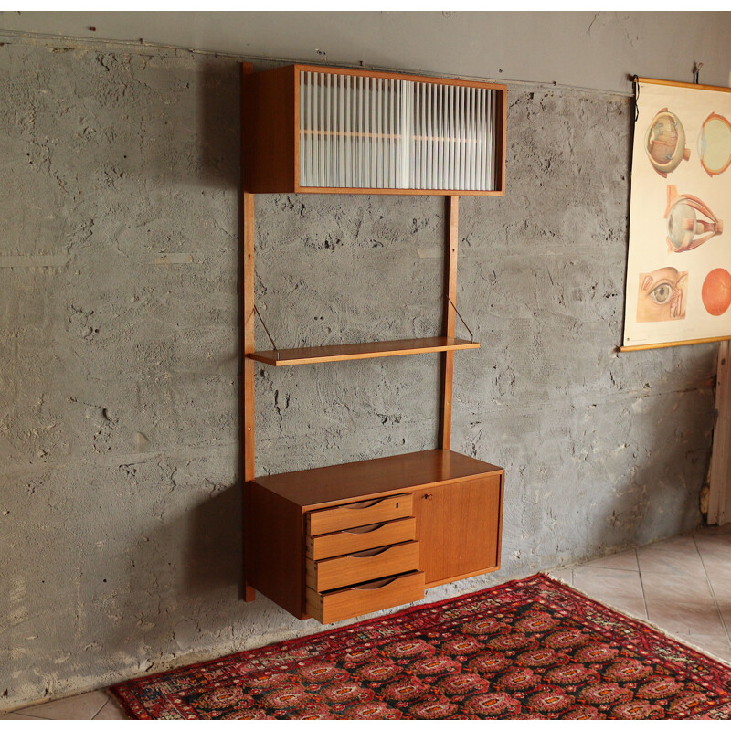 Vintage Wall Bookcase Norway 1960