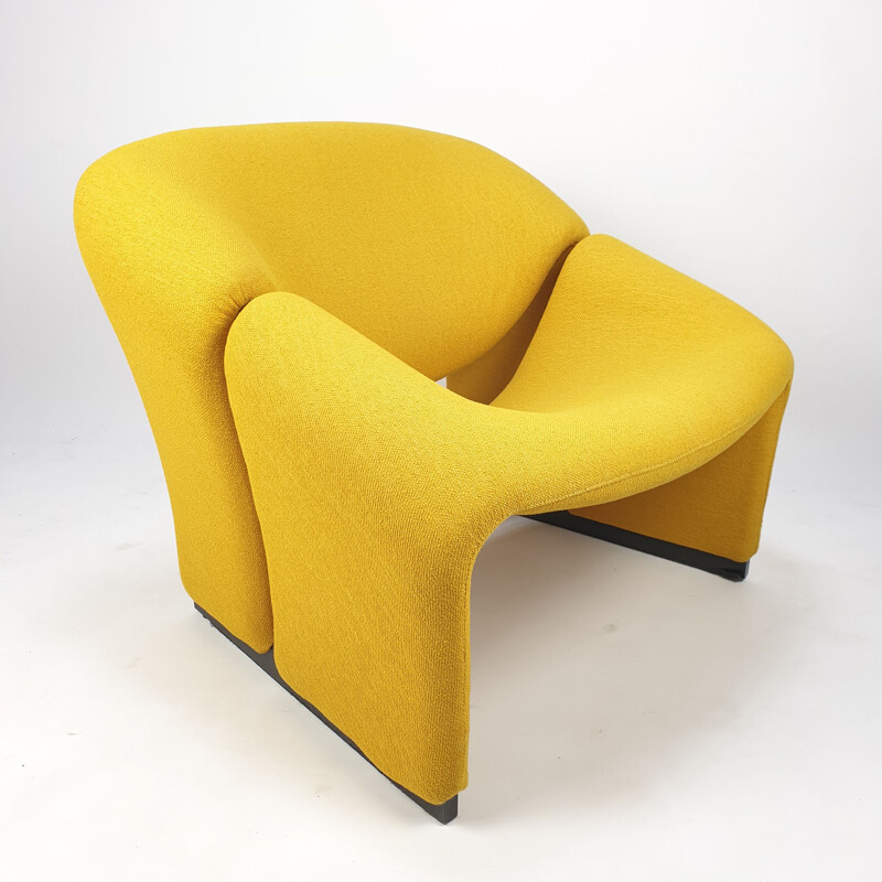 Artifort Groovy Vintage Yellow Armchair Model F580 by Pierre Paulin, 1966