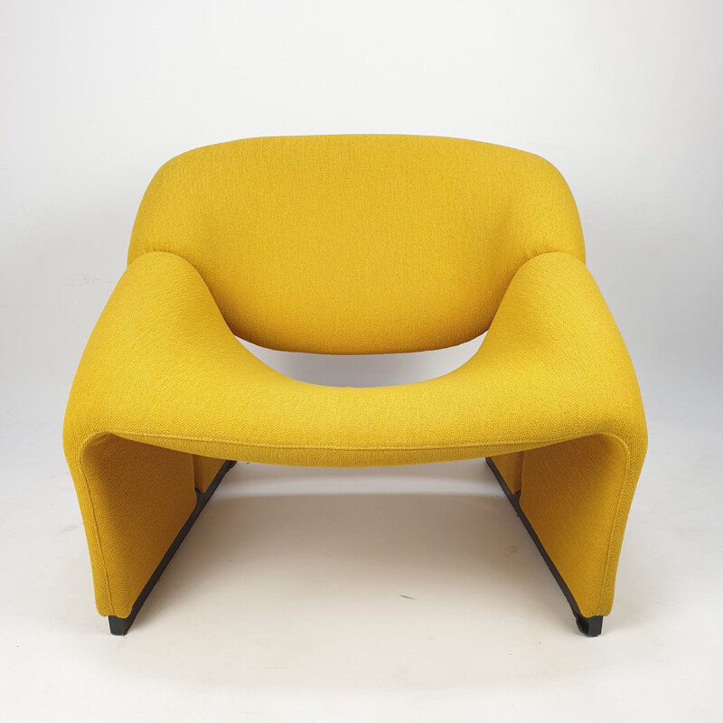 Artifort Groovy Vintage Yellow Armchair Model F580 by Pierre Paulin, 1966