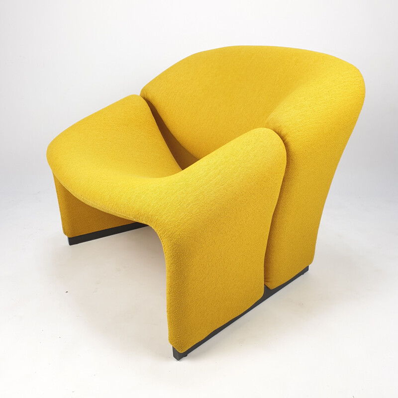 Artifort Groovy Vintage Yellow Armchair Model F580 by Pierre Paulin, 1966