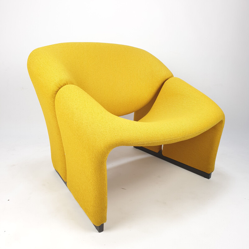 Artifort Groovy Vintage Yellow Armchair Model F580 by Pierre Paulin, 1966